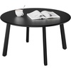 image:imageVINGLI Small Steel Outdoor Patio Coffee Table Weather Resistant Metal Outdoor Large Side Table for Patio Balcony Porch and Living Room Rectangle Black RectangleRound