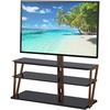 image:imageVINGLI Swivel Floor TV Stand with 3Tier Tempered Glass for 3265 Inch TVs Adjustable Entertainment Stand with Cable Management for Living Room Universal Corner TV Stand with Storage VESA 600x400mm