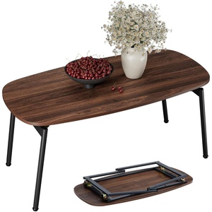 image:imageVINGLI 315 Folding Coffee Table Portable Small Coffee Tables for Living Room Foldable Center Table for Small Spaces No Assembly Needed WalnutWalnut