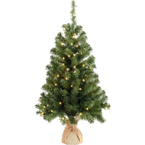image:imageVINGLI 4ft Artificial Christmas Pine Tree with 80 Warm White Lights 211 Branch Tips PreLit Xmas Tree for Tabletop Living Room Entryway amp Holiday Party DecorationsGreen