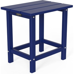 image:imageVINGLI Outdoor Patio Side Table Poly Lumber Weather Resistant Adirondack Side Table End Tables for Outdoor Indoor Living Room Bedroom Patio and GardenGreyNavy Blue