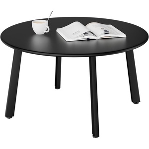 image:imageVINGLI Small Steel Outdoor Patio Coffee Table Weather Resistant Metal Outdoor Large Side Table for Patio Balcony Porch and Living Room Rectangle Black RectangleRound