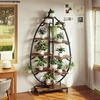 image:imagePlant Stand with Grow Lights 2Pack 61 Tall Indoor Plant Shelf with MultiColor Full Spectrum LED Grow Lights and 360 Lockable Wheels 10Tier TreeShaped Decorative Plant Rack Set of 2 for Living Room Balcony amp Office White and OakBlack