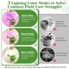image:imagePlant Stand with Grow Lights 2Pack 61 Tall Indoor Plant Shelf with MultiColor Full Spectrum LED Grow Lights and 360 Lockable Wheels 10Tier TreeShaped Decorative Plant Rack Set of 2 for Living Room Balcony amp Office White and OakWhite