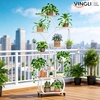 image:imagePlant Stand with Grow Lights 2Pack 61 Tall Indoor Plant Shelf with MultiColor Full Spectrum LED Grow Lights and 360 Lockable Wheels 10Tier TreeShaped Decorative Plant Rack Set of 2 for Living Room Balcony amp Office White and Oak2Pack White