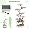 image:imagePlant Stand with Grow Lights 2Pack 61 Tall Indoor Plant Shelf with MultiColor Full Spectrum LED Grow Lights and 360 Lockable Wheels 10Tier TreeShaped Decorative Plant Rack Set of 2 for Living Room Balcony amp Office White and OakBlack