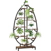 image:imagePlant Stand with Grow Lights 2Pack 61 Tall Indoor Plant Shelf with MultiColor Full Spectrum LED Grow Lights and 360 Lockable Wheels 10Tier TreeShaped Decorative Plant Rack Set of 2 for Living Room Balcony amp Office White and OakBlack