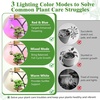 image:imagePlant Stand with Grow Lights 2Pack 61 Tall Indoor Plant Shelf with MultiColor Full Spectrum LED Grow Lights and 360 Lockable Wheels 10Tier TreeShaped Decorative Plant Rack Set of 2 for Living Room Balcony amp Office White and OakBlack