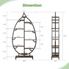 image:imagePlant Stand with Grow Lights 2Pack 61 Tall Indoor Plant Shelf with MultiColor Full Spectrum LED Grow Lights and 360 Lockable Wheels 10Tier TreeShaped Decorative Plant Rack Set of 2 for Living Room Balcony amp Office White and OakBlack