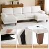 image:imageVINGLI 110 Sectional Couches for Living RoomU Shaped Couch with Double Chaise 4Seat Sofa Set with Corduroy Fabric for Home FurnitureBeige