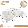 image:imageVINGLI 110 Sectional Couches for Living RoomU Shaped Couch with Double Chaise 4Seat Sofa Set with Corduroy Fabric for Home FurnitureBeige