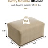 image:imageVINGLI 111 Convertible Modular Sectional SofaComfortable L Shaped Reversible Couch with Ottoman Removable 3 Seater Boneless Modern Couch Durable Chenille Cloud Sofa for Living RoomKhakiKhaki