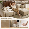 image:imageVINGLI 111 Convertible Modular Sectional SofaComfortable L Shaped Reversible Couch with Ottoman Removable 3 Seater Boneless Modern Couch Durable Chenille Cloud Sofa for Living RoomKhakiKhaki