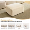 image:imageVINGLI 111 Convertible Modular Sectional SofaComfortable L Shaped Reversible Couch with Ottoman Removable 3 Seater Boneless Modern Couch Durable Chenille Cloud Sofa for Living RoomKhakiCream