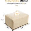 image:imageVINGLI 111 Convertible Modular Sectional SofaComfortable L Shaped Reversible Couch with Ottoman Removable 3 Seater Boneless Modern Couch Durable Chenille Cloud Sofa for Living RoomKhakiCream