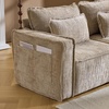 image:imageVINGLI 111 Convertible Modular Sectional SofaComfortable L Shaped Reversible Couch with Ottoman Removable 3 Seater Boneless Modern Couch Durable Chenille Cloud Sofa for Living RoomKhakiChenillebeige