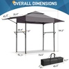 image:imageVINGLI 12x33FT Pop Up Grill Gazebo BBQ Gazebo with Awnings Outdoor Grill Canopy BBQ Canopy with 2 Side Shelves Adjustable Height Grilling Pergola for Patio Garden Grey