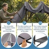 image:imageVINGLI 12x33FT Pop Up Grill Gazebo BBQ Gazebo with Awnings Outdoor Grill Canopy BBQ Canopy with 2 Side Shelves Adjustable Height Grilling Pergola for Patio Garden Grey