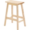 image:imageVINGLI 24 Inch Solid Wood Saddle Barstool Bar Stools Set of 2 Kitchen Counter Seat with Footrests Counter Height Saddle Barstool for Living Room Dining Room Counter amp Outdoor Events BurlywoodBurlywood