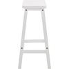 image:imageVINGLI 24 Inch Solid Wood Saddle Barstool Bar Stools Set of 2 Kitchen Counter Seat with Footrests Counter Height Saddle Barstool for Living Room Dining Room Counter amp Outdoor Events BurlywoodWhite