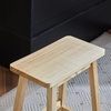 image:imageVINGLI 24 Inch Solid Wood Saddle Barstool Bar Stools Set of 2 Kitchen Counter Seat with Footrests Counter Height Saddle Barstool for Living Room Dining Room Counter amp Outdoor Events BurlywoodBurlywood