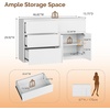 image:imageVINGLI 3 Drawer Dresser with Charging Station Small Dresser Grey Chest of Drawers 315 W Gray Wood Dressers for Bedroom Living Room Hallway Home Office 1575 D x 315 W x 315 HWhite