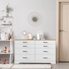 image:imageVINGLI 3 Drawer Dresser with Charging Station Small Dresser Grey Chest of Drawers 315 W Gray Wood Dressers for Bedroom Living Room Hallway Home Office 1575 D x 315 W x 315 HWhite  Brown