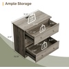 image:imageVINGLI 3 Drawer Dresser with Charging Station Small Dresser Grey Chest of Drawers 315 W Gray Wood Dressers for Bedroom Living Room Hallway Home Office 1575 D x 315 W x 315 HRustic Grey