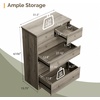 image:imageVINGLI 3 Drawer Dresser with Charging Station Small Dresser Grey Chest of Drawers 315 W Gray Wood Dressers for Bedroom Living Room Hallway Home Office 1575 D x 315 W x 315 HRustic Grey