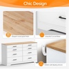 image:imageVINGLI 3 Drawer Dresser with Charging Station Small Dresser Grey Chest of Drawers 315 W Gray Wood Dressers for Bedroom Living Room Hallway Home Office 1575 D x 315 W x 315 HWhite  Brown