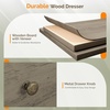 image:imageVINGLI 3 Drawer Dresser with Charging Station Small Dresser Grey Chest of Drawers 315 W Gray Wood Dressers for Bedroom Living Room Hallway Home Office 1575 D x 315 W x 315 HRustic Grey