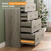 image:imageVINGLI 3 Drawer Dresser with Charging Station Small Dresser Grey Chest of Drawers 315 W Gray Wood Dressers for Bedroom Living Room Hallway Home Office 1575 D x 315 W x 315 HRustic Grey