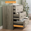image:imageVINGLI 3 Drawer Dresser with Charging Station Small Dresser Grey Chest of Drawers 315 W Gray Wood Dressers for Bedroom Living Room Hallway Home Office 1575 D x 315 W x 315 HRustic Grey