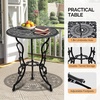 image:imageVINGLI 3 PCS Outdoor Bistro Set Outdoor Patio Set AllWeather Cast Aluminum Bistro Table Set Bistro Table and Chairs Set of 2 for Backyard Garden Balcony Bronze RoseRose