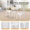 image:imageVINGLI 3 PCS Outdoor Bistro Set Outdoor Patio Set AllWeather Cast Aluminum Bistro Table Set Bistro Table and Chairs Set of 2 for Backyard Garden Balcony Bronze RoseWhite