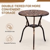 image:imageVINGLI 3 PCS Outdoor Bistro Set Outdoor Patio Set AllWeather Cast Aluminum Bistro Table Set Bistro Table and Chairs Set of 2 for Backyard Garden Balcony Bronze RoseBronze
