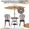 image:imageVINGLI 3 PCS Outdoor Bistro Set Outdoor Patio Set AllWeather Cast Aluminum Bistro Table Set Bistro Table and Chairs Set of 2 for Backyard Garden Balcony Bronze RoseBronze