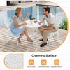 image:imageVINGLI 3 PCS Outdoor Bistro Set Outdoor Patio Set AllWeather Cast Aluminum Bistro Table Set Bistro Table and Chairs Set of 2 for Backyard Garden Balcony Bronze RoseWhite