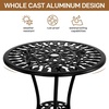 image:imageVINGLI 3 PCS Outdoor Bistro Set Outdoor Patio Set AllWeather Cast Aluminum Bistro Table Set Bistro Table and Chairs Set of 2 for Backyard Garden Balcony Bronze RoseBlack