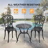 image:imageVINGLI 3 PCS Outdoor Bistro Set Outdoor Patio Set AllWeather Cast Aluminum Bistro Table Set Bistro Table and Chairs Set of 2 for Backyard Garden Balcony Bronze RoseBlack