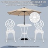 image:imageVINGLI 3 PCS Outdoor Bistro Set Outdoor Patio Set AllWeather Cast Aluminum Bistro Table Set Bistro Table and Chairs Set of 2 for Backyard Garden Balcony Bronze RoseWhite