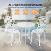 image:imageVINGLI 3 PCS Outdoor Bistro Set Outdoor Patio Set AllWeather Cast Aluminum Bistro Table Set Bistro Table and Chairs Set of 2 for Backyard Garden Balcony Bronze RoseRose