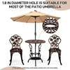 image:imageVINGLI 3 PCS Outdoor Bistro Set Outdoor Patio Set AllWeather Cast Aluminum Bistro Table Set Bistro Table and Chairs Set of 2 for Backyard Garden Balcony Bronze RoseRose