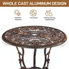 image:imageVINGLI 3 PCS Outdoor Bistro Set Outdoor Patio Set AllWeather Cast Aluminum Bistro Table Set Bistro Table and Chairs Set of 2 for Backyard Garden Balcony Bronze RoseRose
