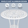 image:imageVINGLI 3 PCS Outdoor Bistro Set Outdoor Patio Set AllWeather Cast Aluminum Bistro Table Set Bistro Table and Chairs Set of 2 for Backyard Garden Balcony Bronze RoseWhite