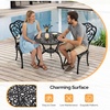 image:imageVINGLI 3 PCS Outdoor Bistro Set Outdoor Patio Set AllWeather Cast Aluminum Bistro Table Set Bistro Table and Chairs Set of 2 for Backyard Garden Balcony Bronze RoseBlack