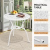 image:imageVINGLI 3 PCS Outdoor Bistro Set Outdoor Patio Set AllWeather Cast Aluminum Bistro Table Set Bistro Table and Chairs Set of 2 for Backyard Garden Balcony Bronze RoseWhite