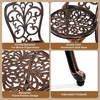 image:imageVINGLI 3 PCS Outdoor Bistro Set Outdoor Patio Set AllWeather Cast Aluminum Bistro Table Set Bistro Table and Chairs Set of 2 for Backyard Garden Balcony Bronze RoseBronze