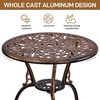 image:imageVINGLI 3 PCS Outdoor Bistro Set Outdoor Patio Set AllWeather Cast Aluminum Bistro Table Set Bistro Table and Chairs Set of 2 for Backyard Garden Balcony Bronze RoseBronze