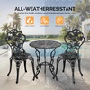 image:imageVINGLI 3 PCS Outdoor Bistro Set Outdoor Patio Set AllWeather Cast Aluminum Bistro Table Set Bistro Table and Chairs Set of 2 for Backyard Garden Balcony Bronze RoseBlack